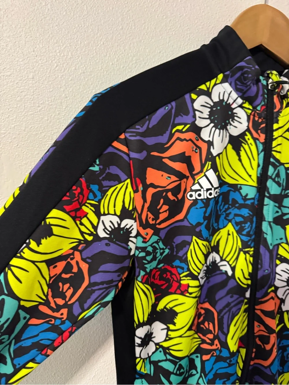 adidas Tiro Track Jacket Multocolor Floral Full Zipper Streetwear Gym Workout-S